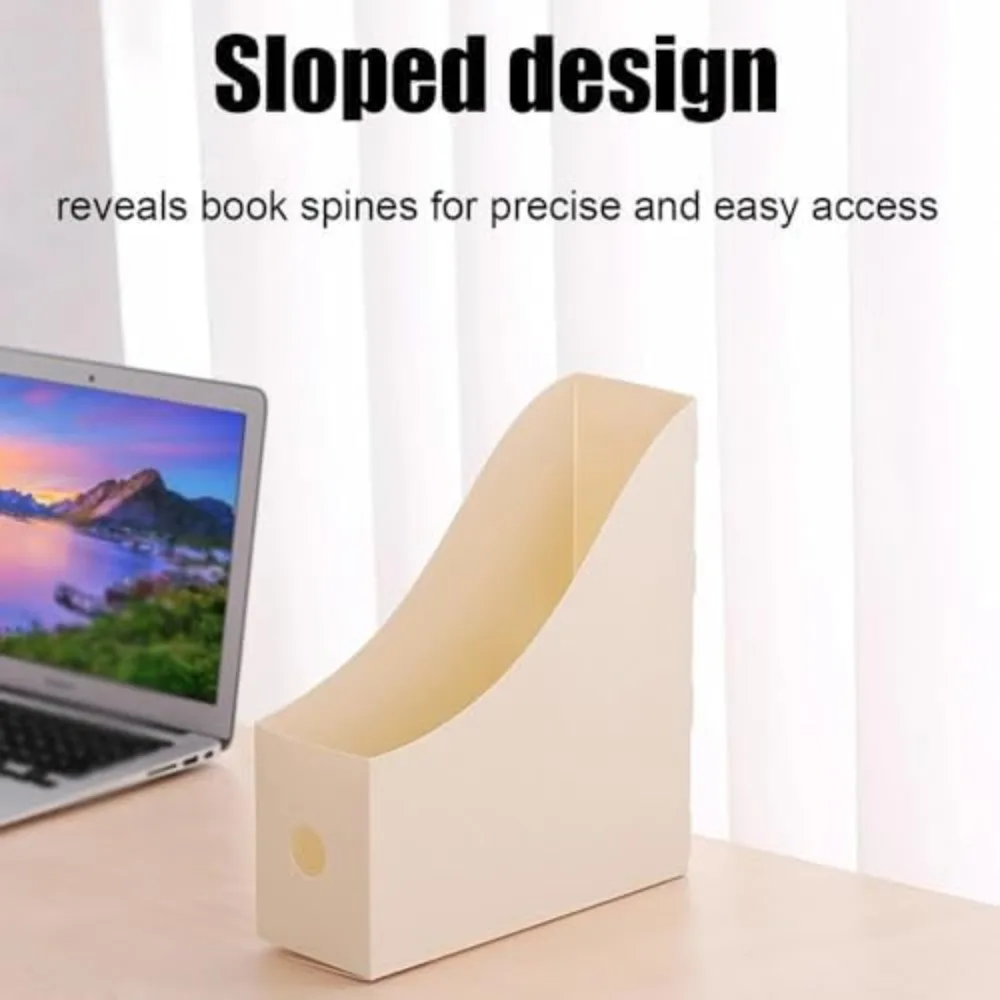 Adjustable Desk File Organizer - Desktop Document Holder, Perfect for Students & Office Use, Bookends for Shelf Storage - 6