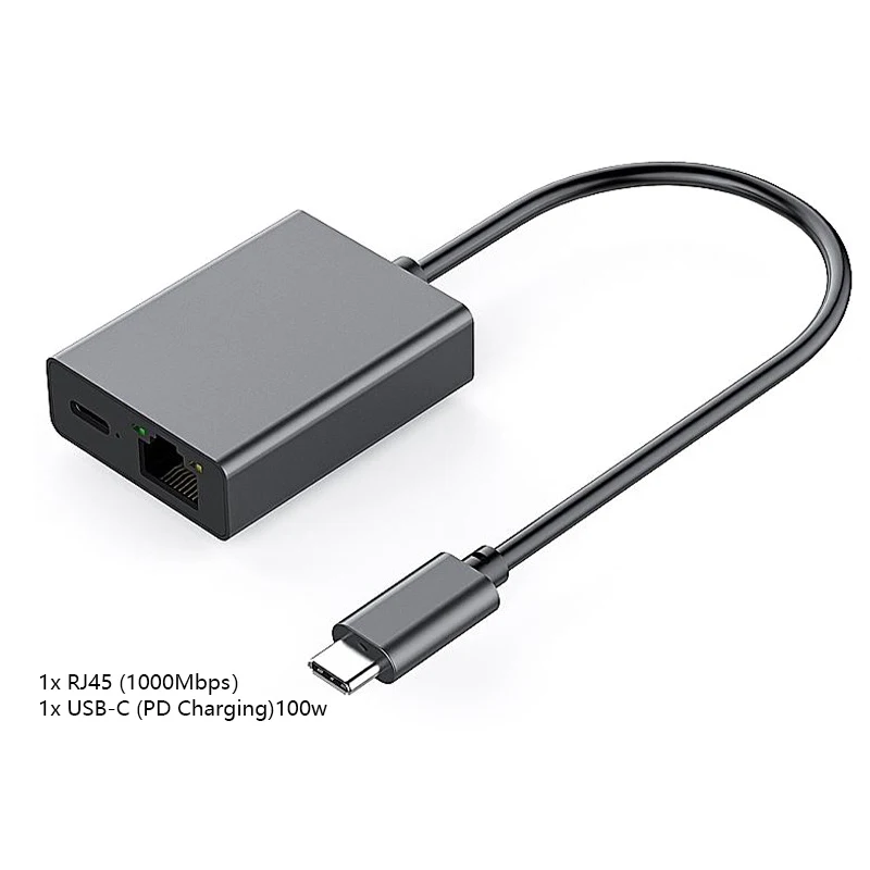 

Сетевая карта Ethernet с USB C, адаптер Type C на RJ45, сетевая карта для 4K Fire TV Stick, роутер с коммутатором Ethernet
