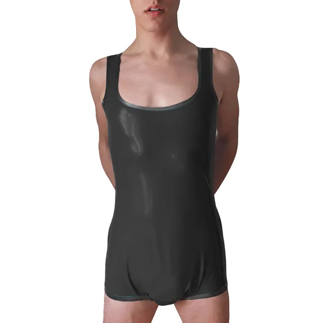 Men's Wetlook PVC Bodysuit 2