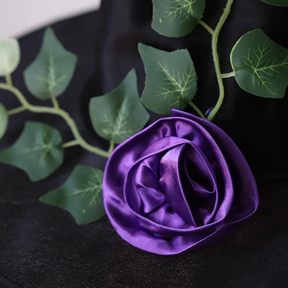 Funny Lace Veil Halloween Witch Hat Rose Party Props Flower Wizard Cap Foldable Cosplay Accessories Feather Halloween Cap Women