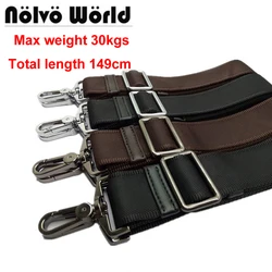 Max 149cm 38mm width 30KGS Powerful Hook Black Brown Nylon Belt Men's Long Shoulder Strap Man Laptop Bag Straps Repair Bag Strap