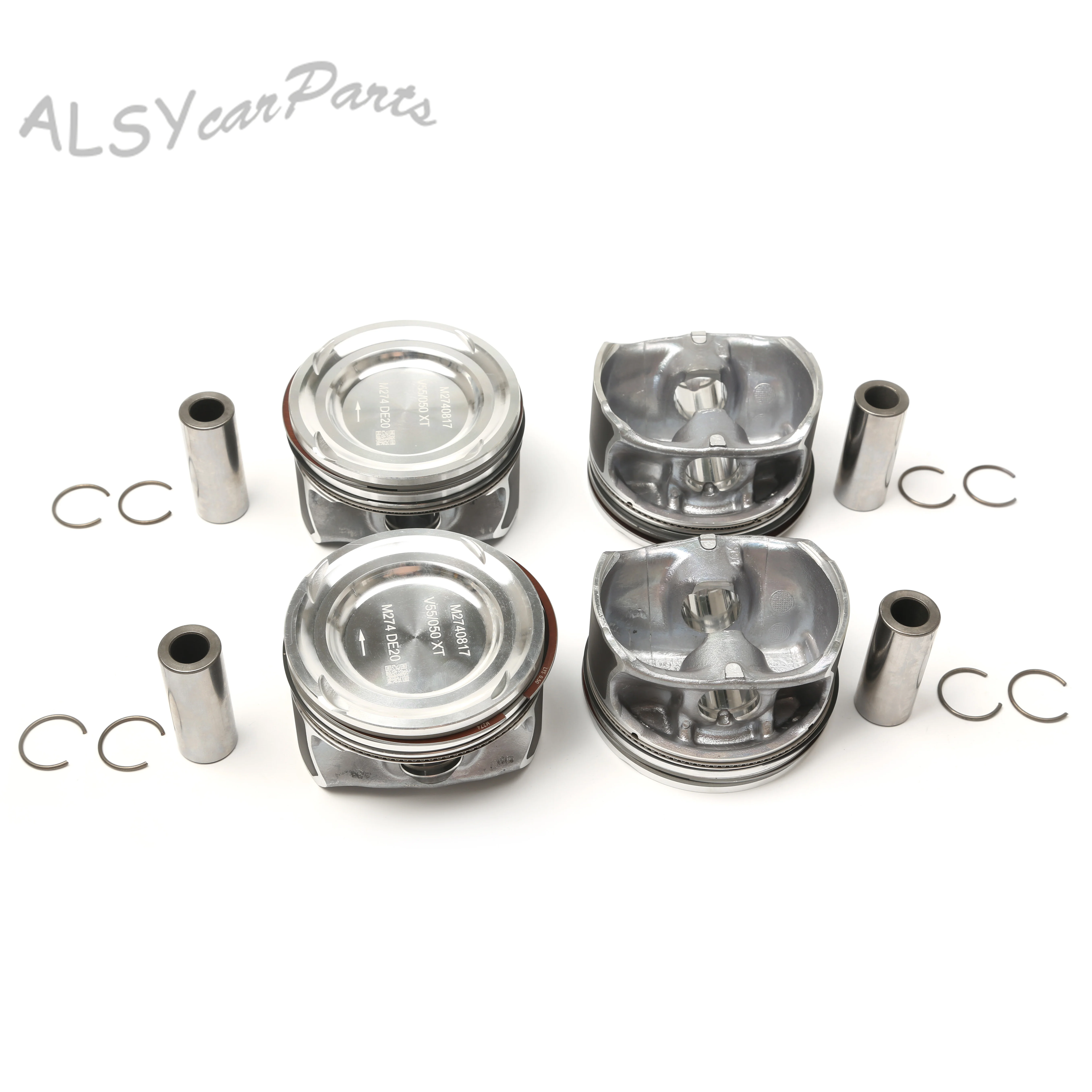 Car Oversized 0.5MM New Pistons Assembly Set A2740301617 For  