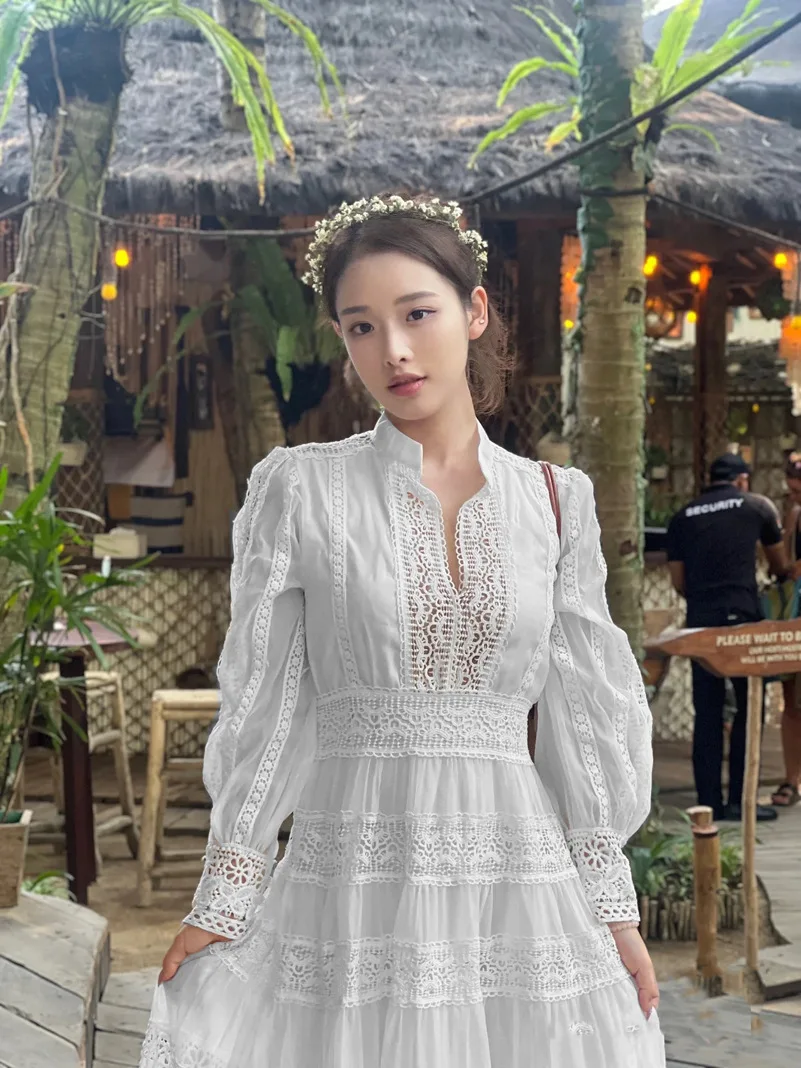 Elegant long dress european style