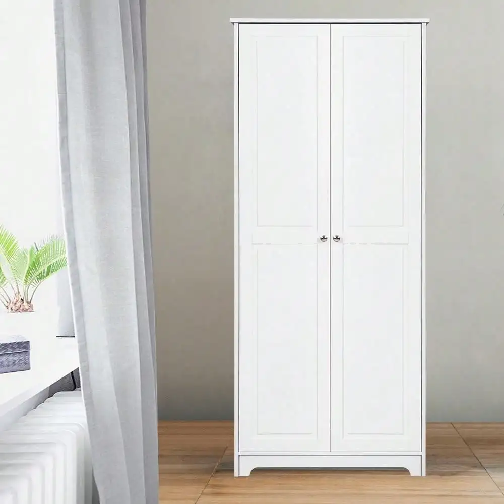 Wooden Kitchen Pantry Cabinet Storage Cupboard with 5 Adjustable Shelves White 3