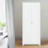 Wooden Kitchen Pantry Cabinet Storage Cupboard with 5 Adjustable Shelves White 3