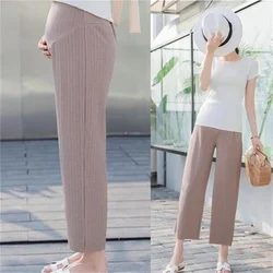 Maternity pants new pleated spring and summer loose pregnant women wear belly pants for Pregnant Women Casual Pregnancy Wear
