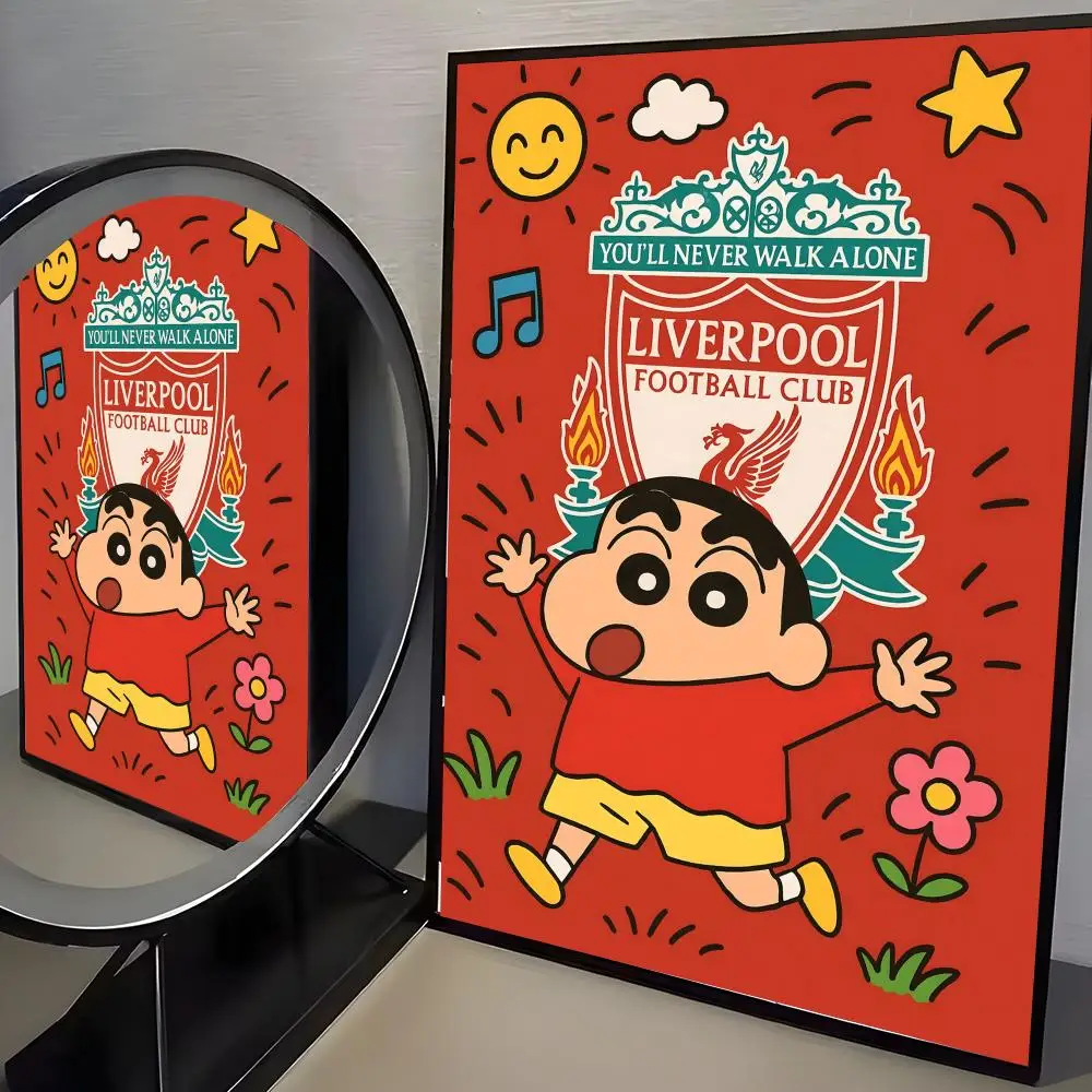 Liverpool Football Club Poster Poster Self-adhesive Art Waterproof Paper Sticker Coffee House Bar Room Wall Decor