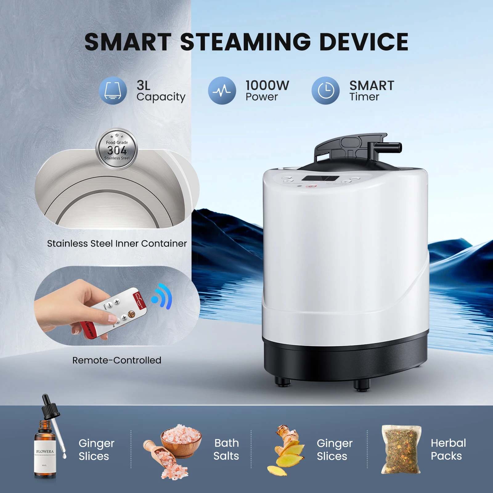 Portable Steam Sauna Tent Room with Steamer 3L 1000W Steam Generator Single Person Sauna for Relaxation Detox Home Spa 5