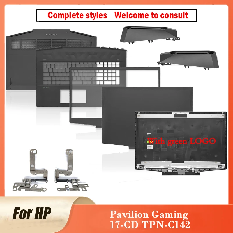 Nuovo Per Hp Pavilion Gaming 17-Cd Tpn-C142 Laptop Lcd Cover Posteriore Lunetta Anteriore Cerniere Presa D'Aria Palmrest Base Inferiore Custodia 17-Cd