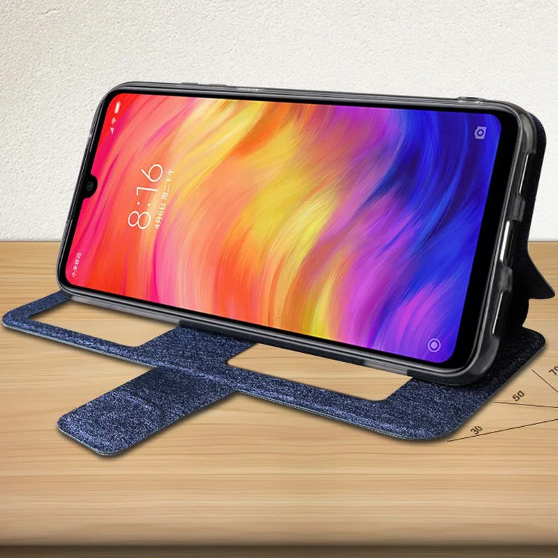 flip case redmi note 7 case redmi note 7Pro cover tpu mofi leather stand back book fundas luxury 7 full cover bag
