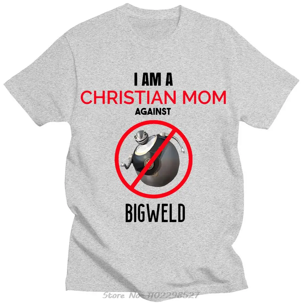 Lustig Ich bin eine christliche Mutter gegen Bigweld Anime T-Shirts Streetwears Unsiex übergroße Kurzarm T-Shirt Herren bekleidung Tops – Detail 4