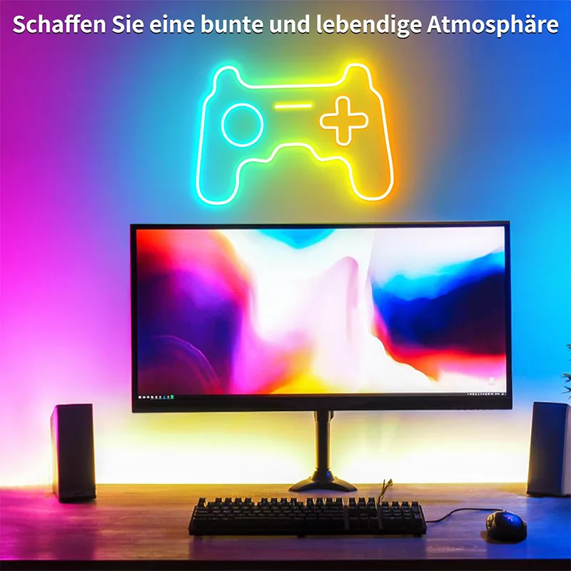 smart RGB Light Strip APP Remote Control 5V USB Music Sync Christmas LED Rope Lights Flexible Silicone Neon Tape Room Wall Decor