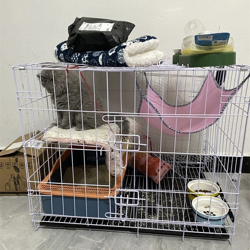 현대식 철제 메쉬 고양이 집 실내 3층 슈퍼 프리덤 펫샵 고양이 격리용 가정용 발코니 케이지 고양이 용품
