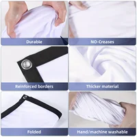 60 72 100 120 150 Inch 16:9 Portable Wrinkle Free Lightweight Projector Screen Home Outdoor Front Rear Projection Curtain Fabric - Image 5