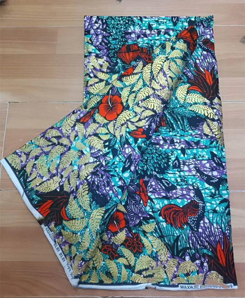 2022 Hot Sale 100% Cotton Veritable African Wax Print Fabric Real Wax African Ankara Fabric 6 yards Ghana Loincloth 2