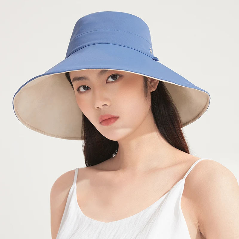GOLDEN CAMEL Foldable Sun Hats Women's UV Protection Sunshade Hat Oversized Fisherman Hat Outdoor Face Cover Beach Caps Baseball