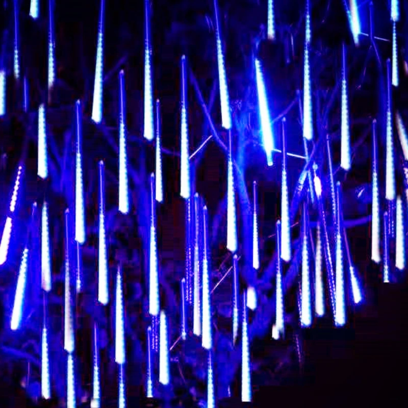 Meteor Shower Led String Lights 24/32 Tubes Street Garlands Christmas Tree Decorations for Outdoor New Year Fairy Garden Lights, led string lights,decorative lights,string lights,led fairy lights