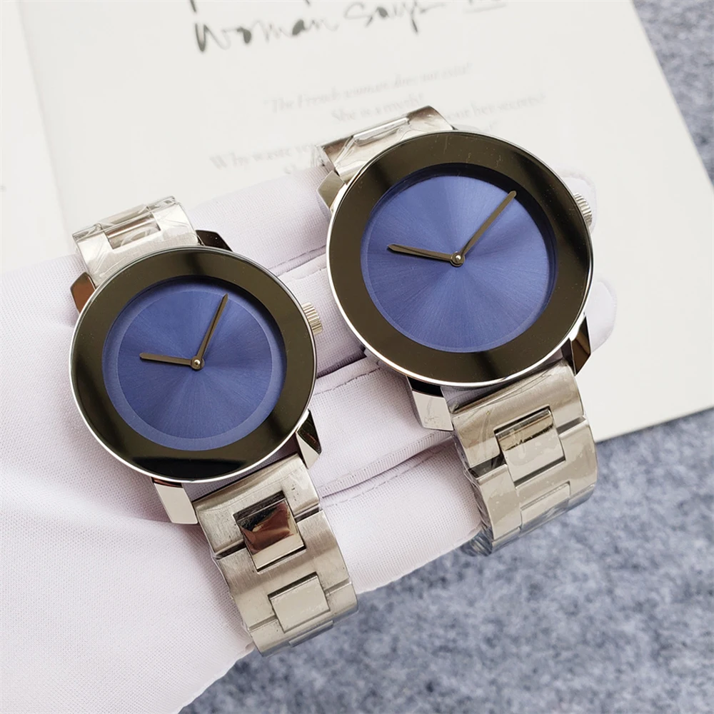 

Brand Wrist Watches Classic Men Women Couples Lovers Stainless Steel Metal Band Quartz Clock M12