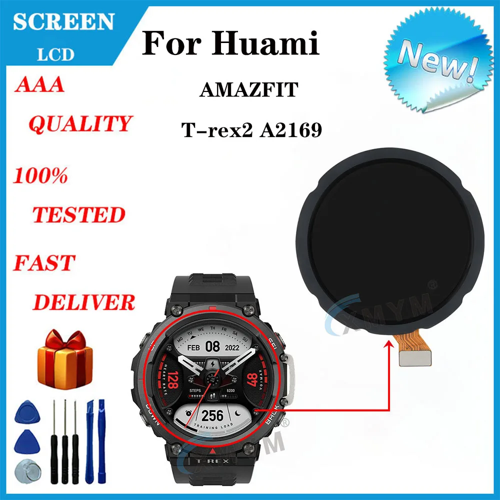 

For Amazfit T-rex 2 A2169 LCD Watch Display Touch Screen Repair Replacement Parts For Amazfit T-rex 2 A2169 LCD Touch Screen