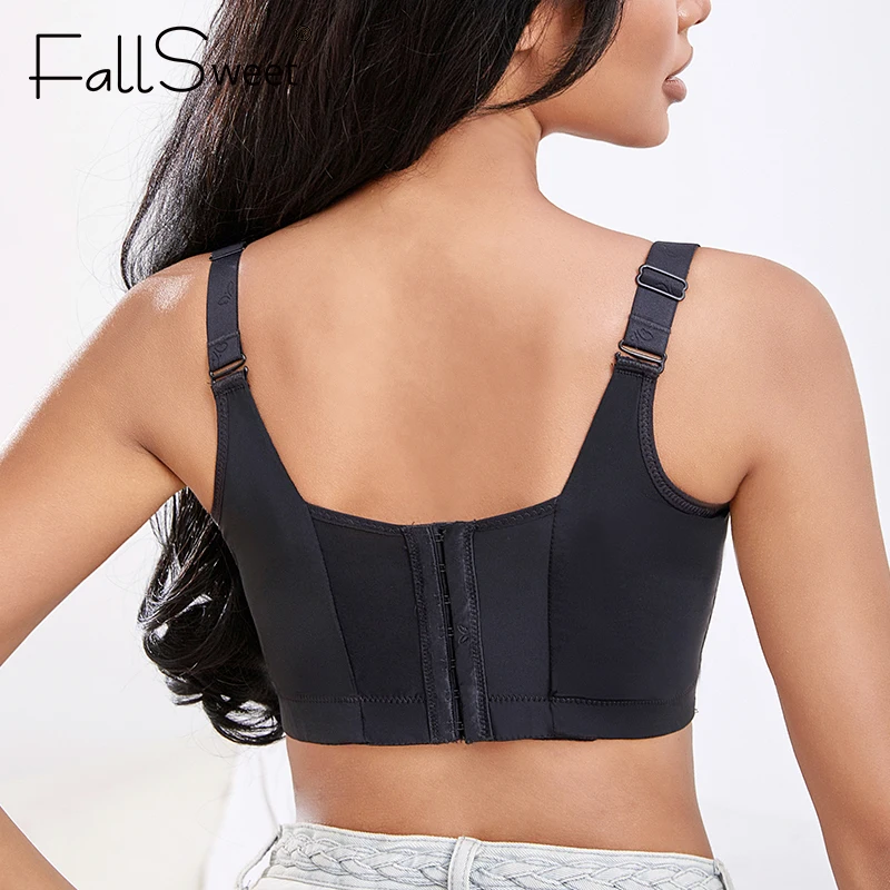 FallSweet Tiefe Tasse Bh Push-Up Bhs für Frauen Plus Größe Verstecken Integriert Volle Zurück Abdeckung Dessous Zurück Fett Former bh 34-50