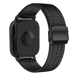 Stainless Steel Metal Strap for Smartwatch Band Bracelet (Black)
