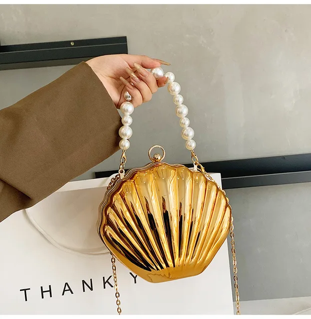 Unique Designer Acrylic Shell Bag New Crossbody Bag For Women 2023 Fashion Small Shoulder Bags Cute