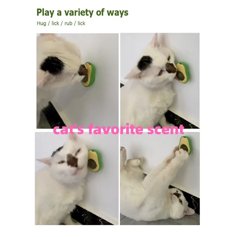1pcs Catnip Ball Cat Toy Ball Pet Avocado Ball Catnip Toys Healthy Natural Mint Avocado Ball Cleaning Teeth Edible Ball Training