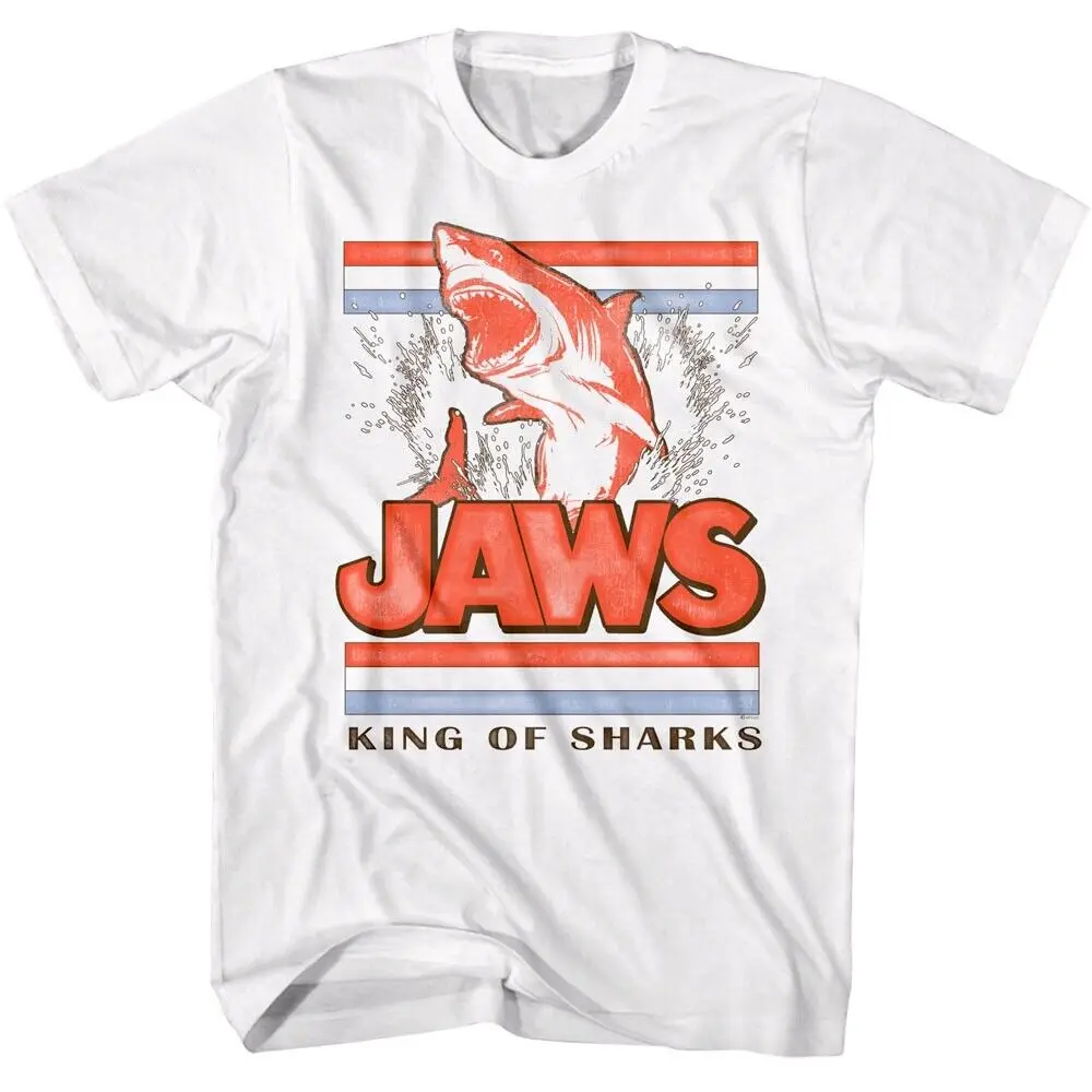 Maglietta Da Uomo Jaws King Of Sharks Maniche Lunghe O Corte