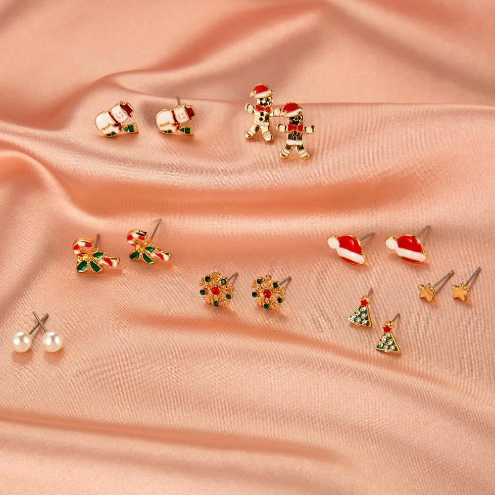thumbnail image 5 of Nuevos pendientes colgantes con forma de muñeco de nieve y campanas navideñas para mujer y niña, pendientes creativos con forma de alce y copo de nieve, regalo de joyería para fiesta 2021, 5 of 5