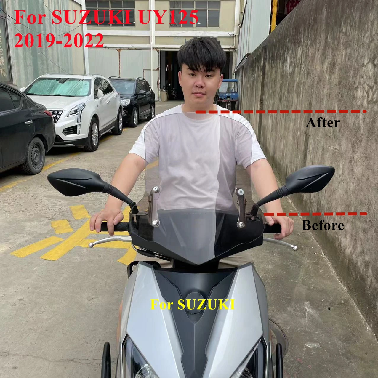 Adjustable Motorcycle Windshield Motorcycle Windscreen Adjustable