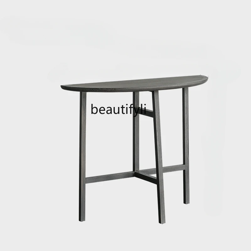 

Living Room Entrance Cabinet a Long Narrow Table Solid Wood Distressed Home Console Tables Living Room Side View Retro