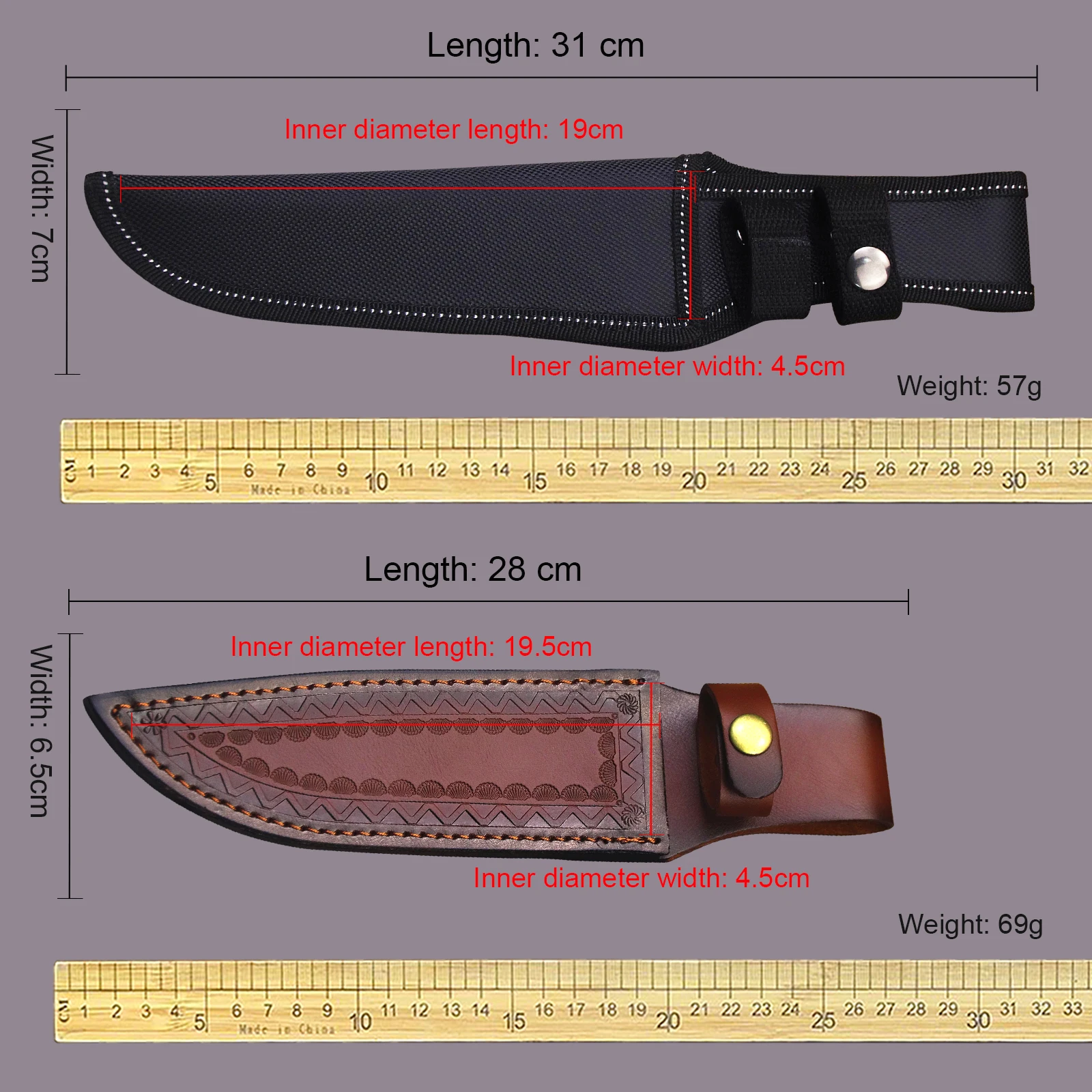 Knife sheath sheath Outdoor knife sheath protective knife camping knife survival knife sheath blade protective sleeve 6
