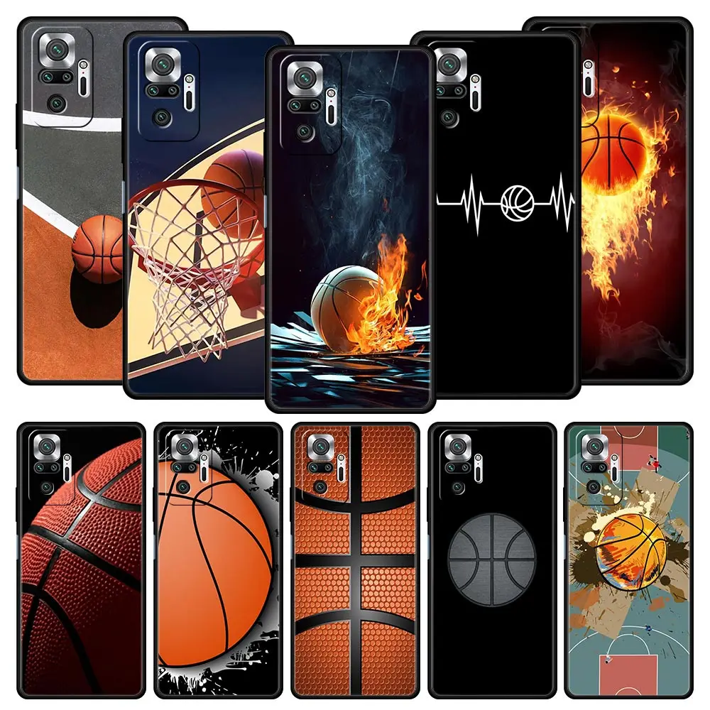 Basketball Basket Number Phone Case For Xiaomi Redmi Note 12 11 10 Pro Plus 10S 9S 9 9T 8T 9C 9A 8 7 K40 Gaming Soft Cover