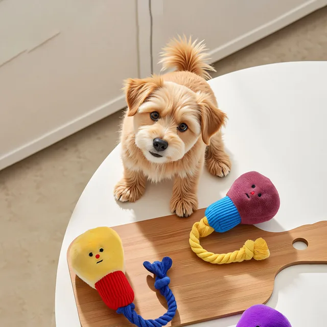 Cute Light Bulb Plush Dog Toy - Squeaky Pet Chew Toy Durable Soft Plush Toy for Cats Dogs Puppies Pet Supplies 2