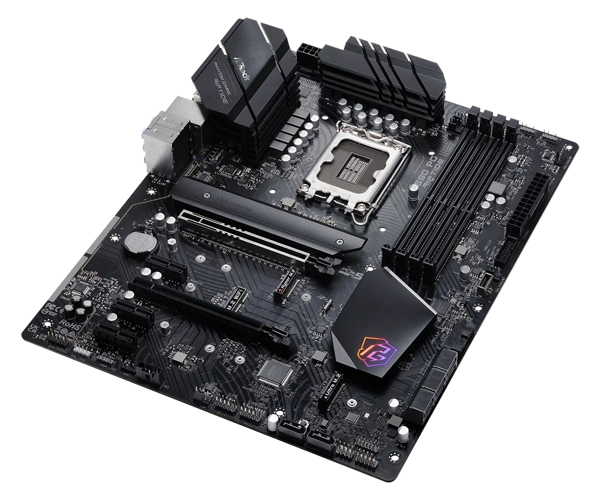 ASRock Z690 PG Riptide Z690 마더보드 LGA1700 DDR4 128GB ATX M.2 지원 14700 14500 14100 13790F 13500 13400 CPU 호환