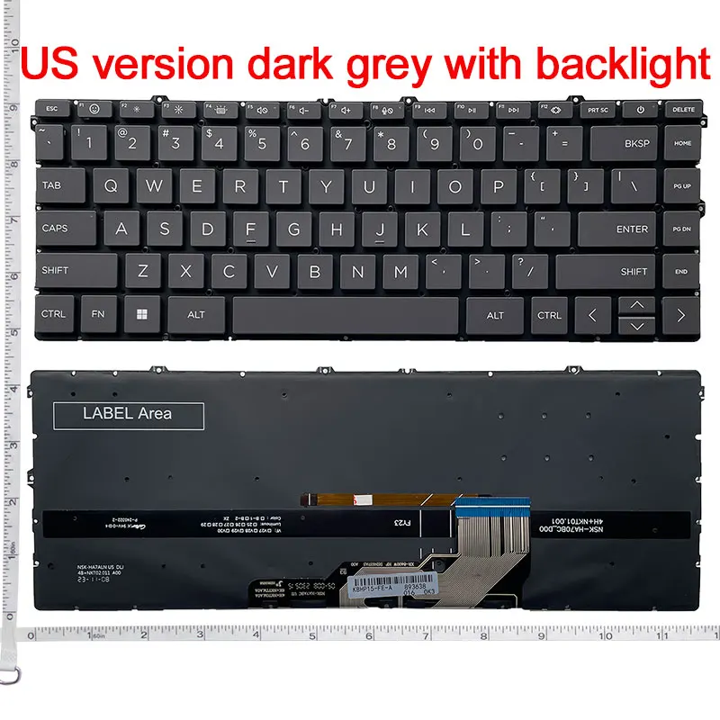 GZEELE US Blacklit Laptop Keyboard Replacement