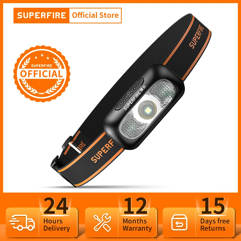 Miglior Superfire Hl05-G Mini Lampada Frontale A Induzione Faro Ricaricabile Usb Sensore Lampada Frontale Ad Alta Potenza Lanterna Frontale Da Lavoro