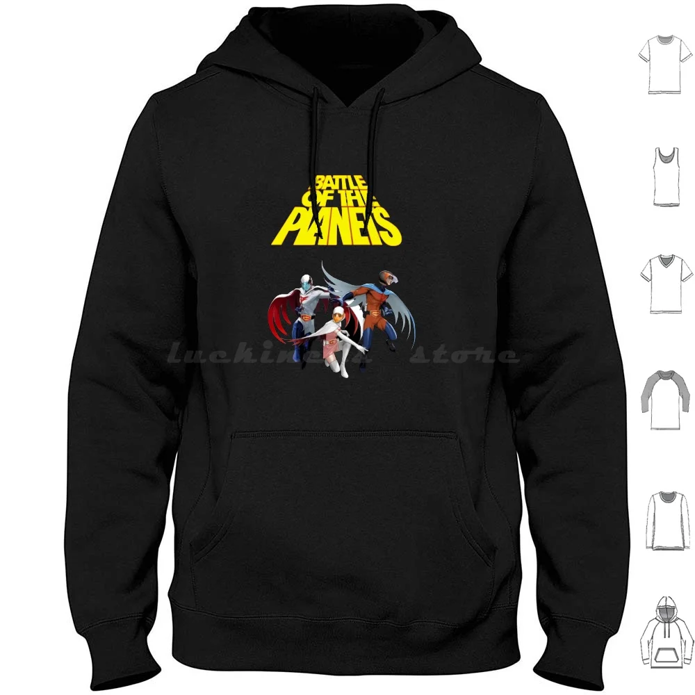 Battaglia Dei Pianeti G Force Felpa Con Cappuccio Cotone Manica Lunga Anime Battleoftheplanets Battaglia Dei Pianeti Gatchaman G