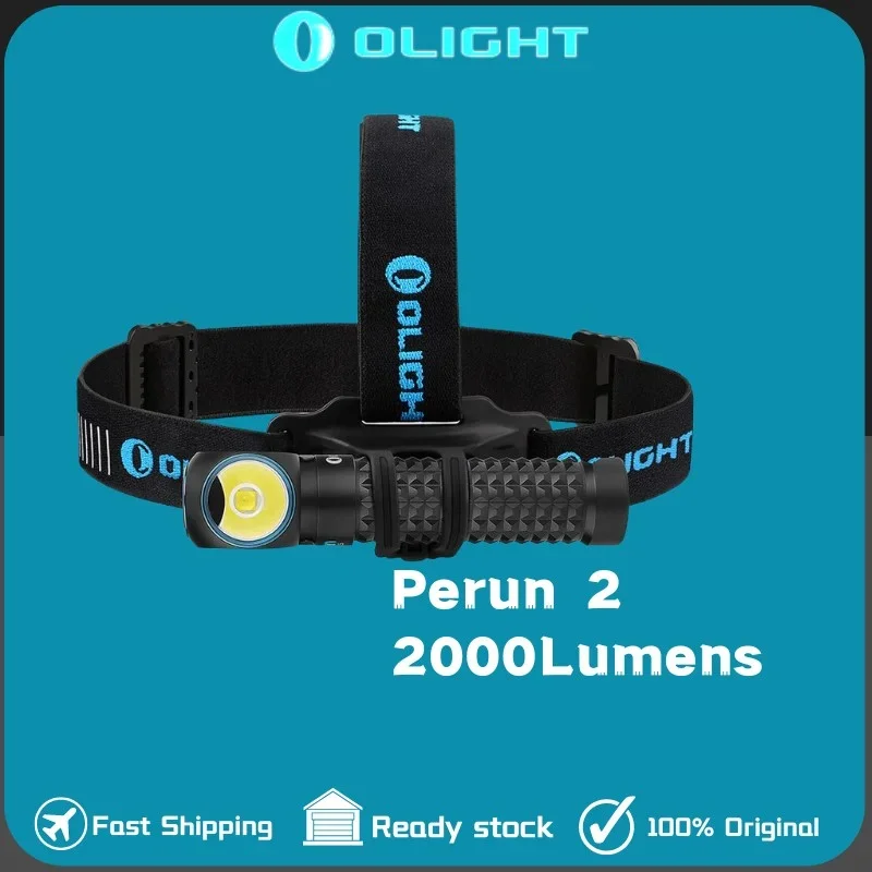 Lampada Frontale Originale Olight Perun 2 2000 Lumen 120 Metri Ricaricabile Con Torcia A Batteria 3500Mah 18650