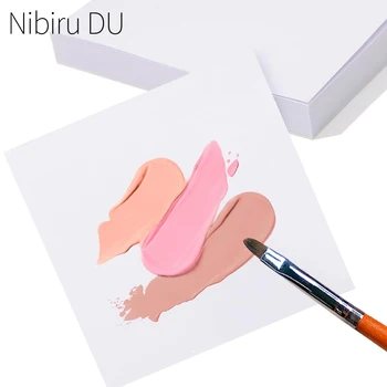 50 pezzi di carta per tavolozza di smalti per unghie gel, adesivo usa e getta per nail art, smalto gel, carta da disegno per miscelazione, display fai da te, strumenti per manicure