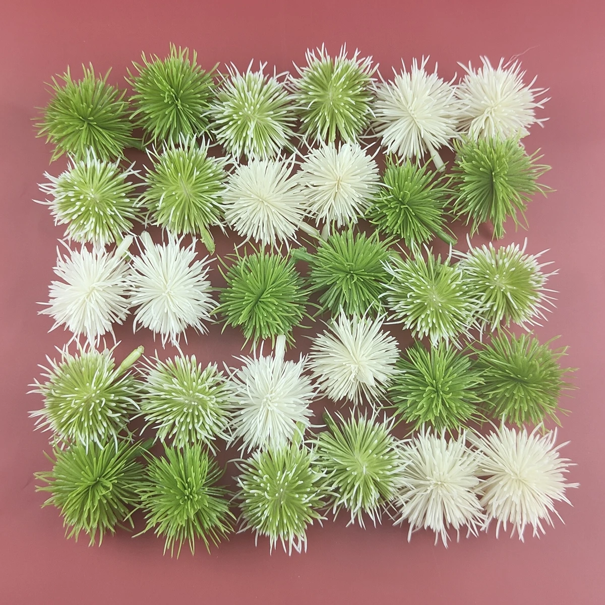

20Pcs Artificial Thorn Ball Flowers Bouquet Plant For Home Party Spring Wedding Decoration Fake Botany Grass Wall Craft Supplies