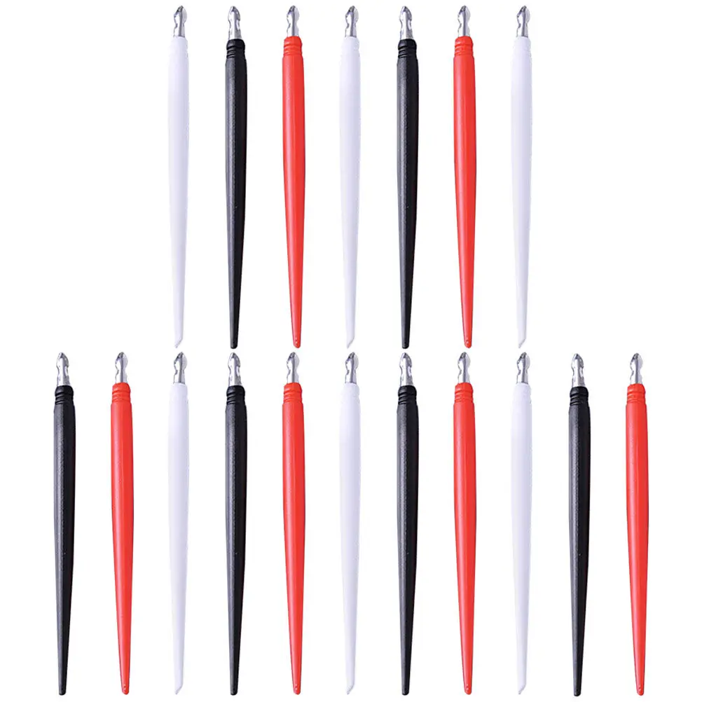 18Pcs 스크래치 페인팅 펜 부드러운 둥근 모서리 안전 디자인 파티 게임을 위한 내마모성 경량 창의 활동 미세한 작업