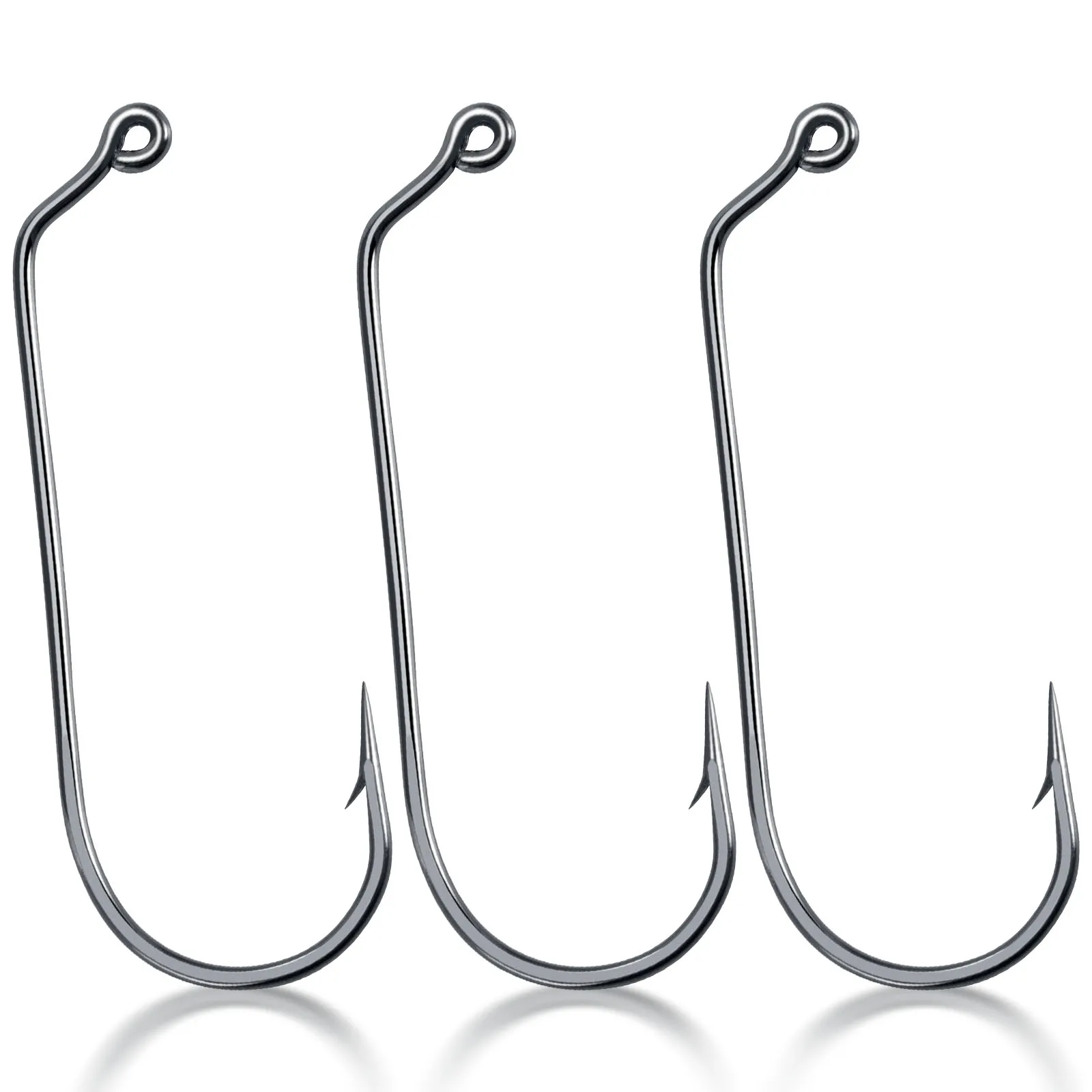 Hameçons Jig Aberdeen 60° acier carbone pour swimbait et ned rig avec longue hampe