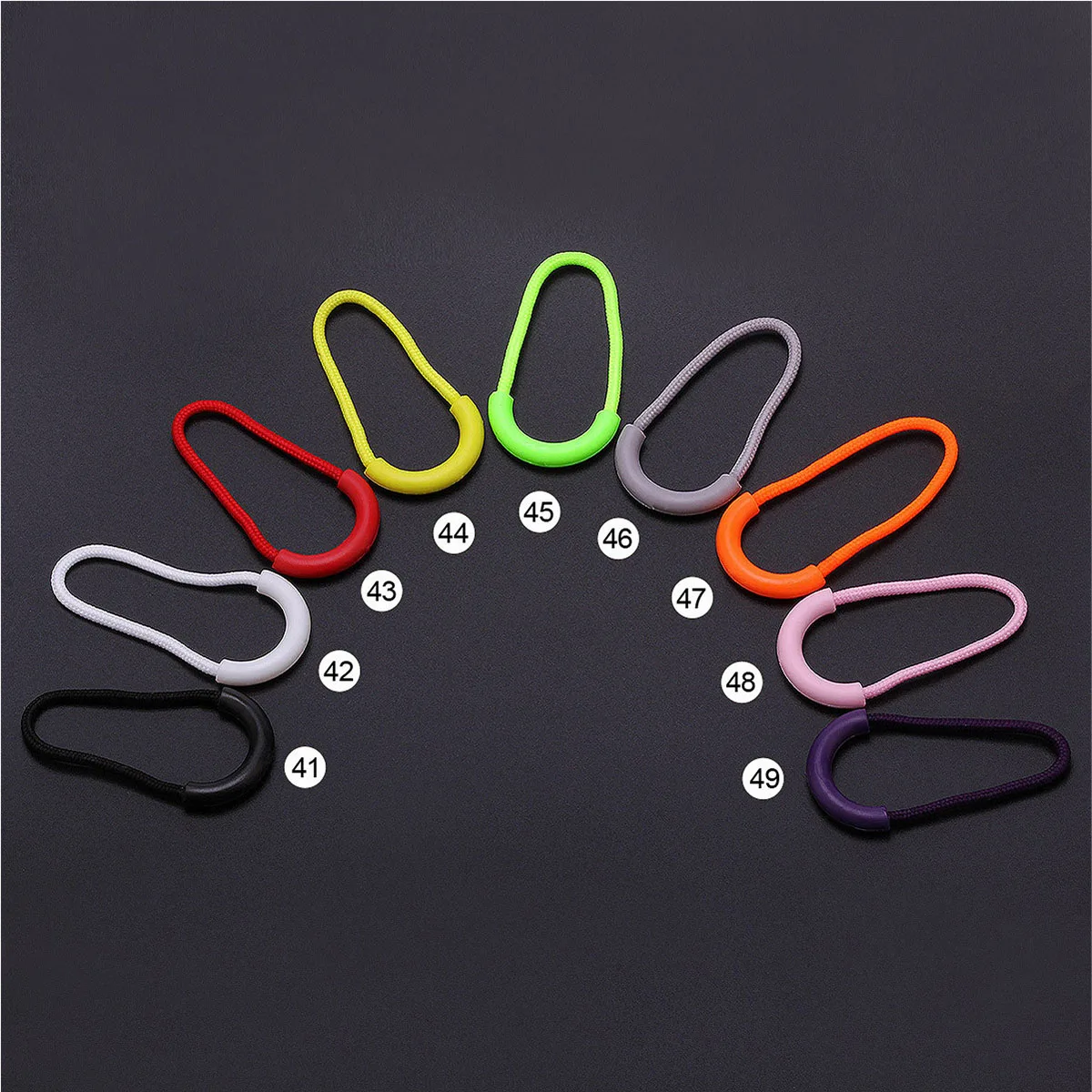 10pcsNewPlasticZipperPullsCordZipPullerClipHighquality