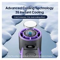 Ventilateur portable haute vitesse, rechargeable 3600mAh, 100 vitesses réglables, mini ventilateur turbo pliable pour le refroidissement 3