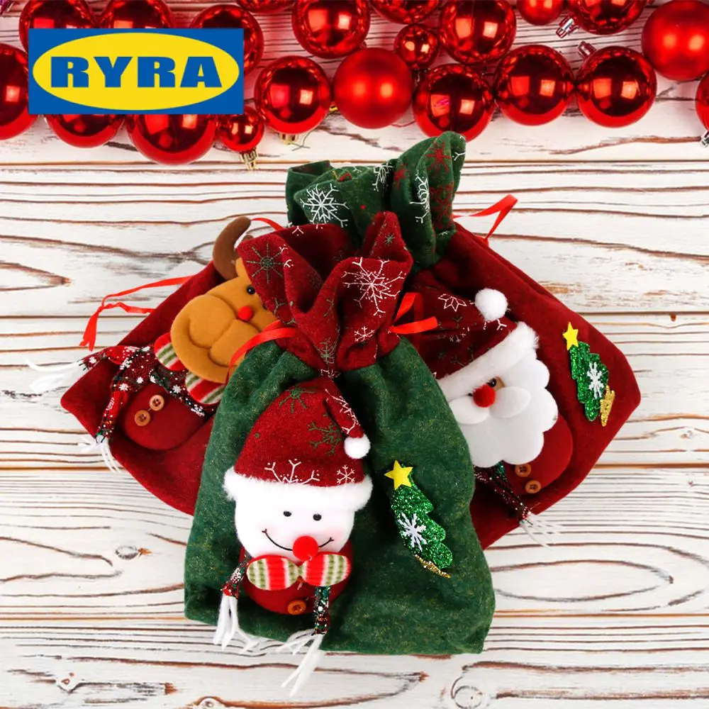 

Подарочная сумка с милым мультяшным оленем и снеговиком, популярная женская Подарочная сумка, Рождественское украшение, рождественские украшения