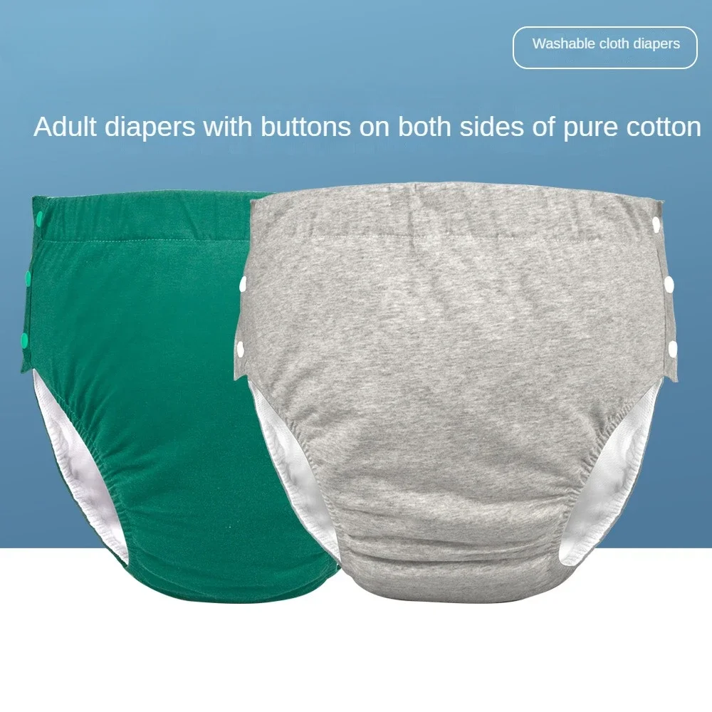 Cotton Cloth Adult Incontinence Washable Underwear Urine Diaper Pants for Reusable Diapers