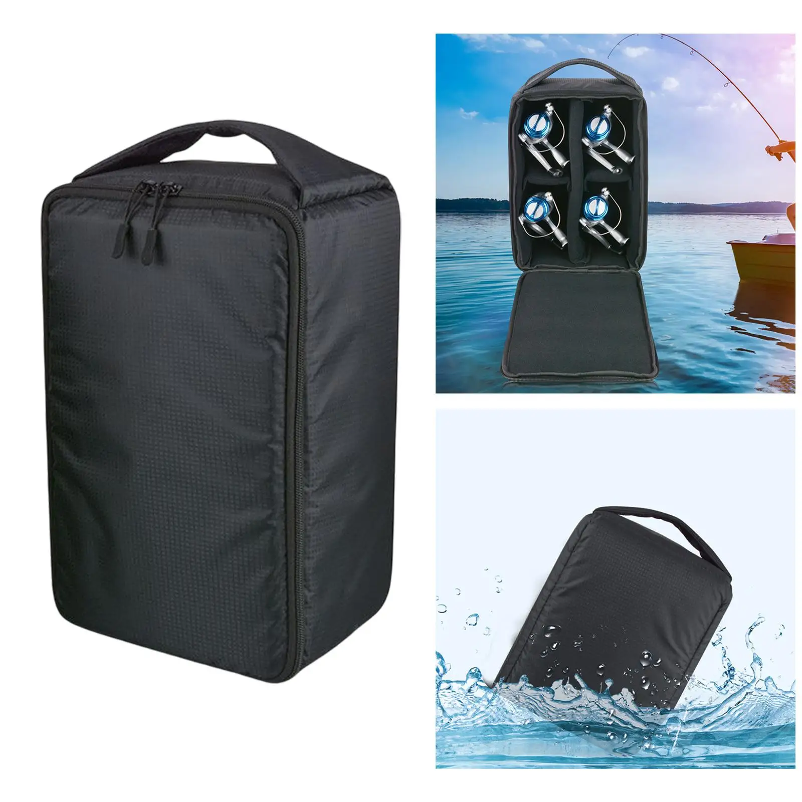 Fishing Reel Storage Bag Portable Fishing Tackle Storage Case Fishing Bag Handbag Reel Carrying Case Fishing Reels Bag