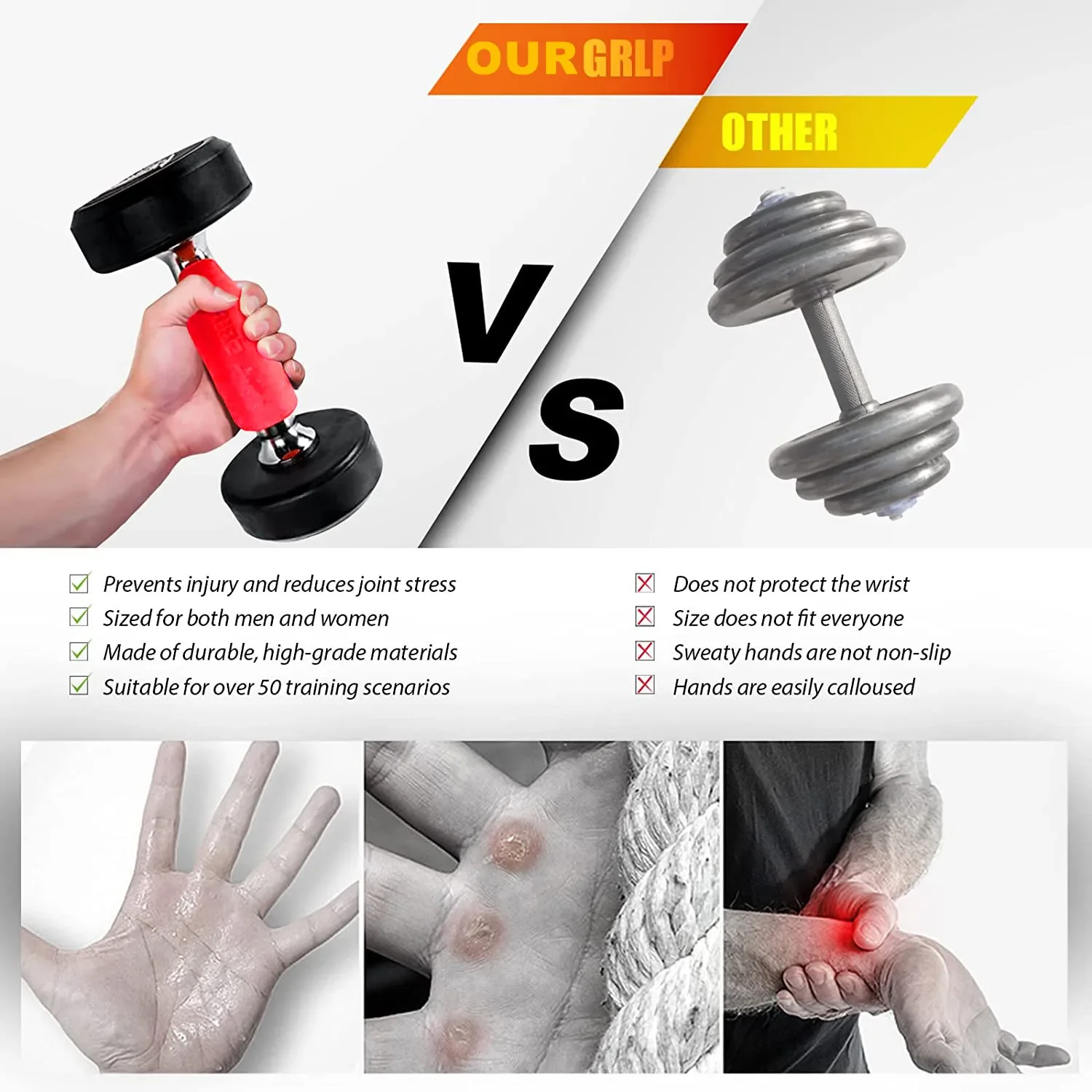 1 Paio Impugnature Spesse Per Bilanciere E Manubri – Protezioni In Silicone Per Sollevamento Pesi, Blu