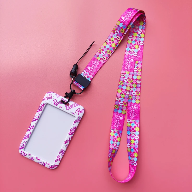 최신 바비 여성 신용 카드 소지자 Lanyards 숙녀 ID 배지 소지자 넥타이 작업자 셀룰러 카드 커버 넥 스트랩 학생